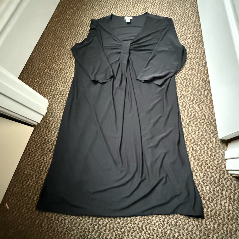 Chelsea Studio Black Stretch Empire Waist Dress Plus Size 24W